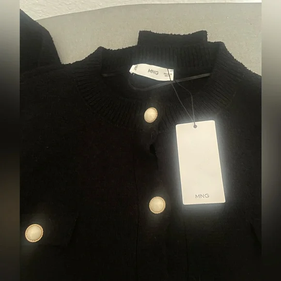 π MANGO Women's Knitted Cardigan with Jewel . - Picture 9 of 10